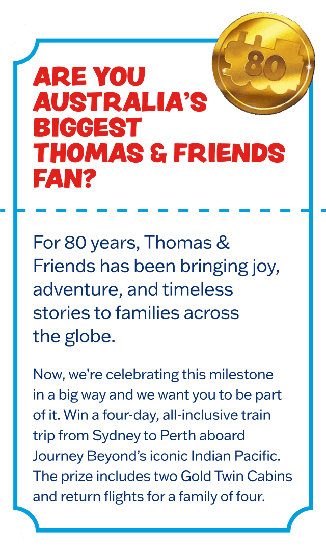 Thomas & Friends competition promotional banner